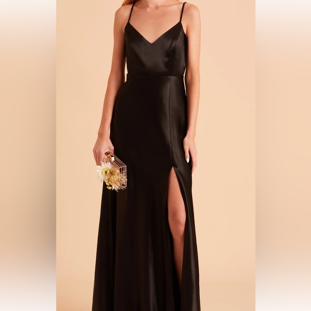 Black Satin Jay Dress